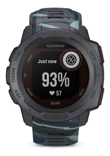 Imagen 2 de 3 de Smartwatch Garmin Solar Instinct Surf 0.9" caja 45mm de polímero reforzado con fibra pipeline, malla pipeline de silicona y bisel pipeline de polímero reforzado con fibra