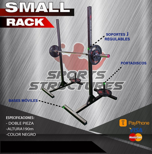 Jaula Rack Movil Pequeña Crossfit Gym