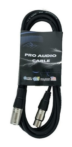 Imagen 3 de 7 de Cable Profesional Pro Audio Canon Xlr 1,8 Mts Negro
