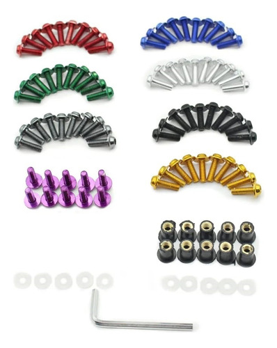 Parafuso Bolha Para Gsx-r Srad Diversas Cores 10 Parafusos