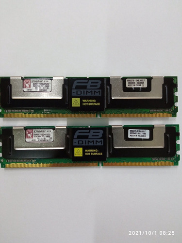 Memorias Par Kingston Kvr667d2d4f5/2g 5300f Para Servidor (Reacondicionado)