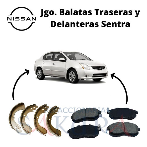 Paquete Balatas Sentra 2011 Nissan Value Advantage