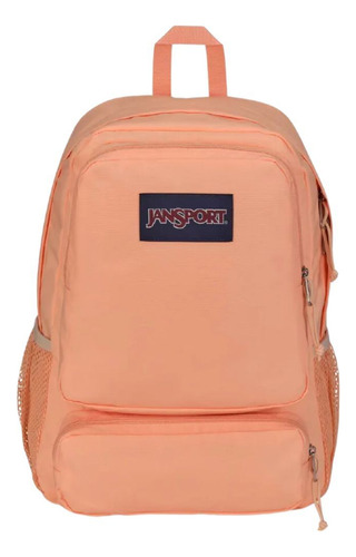 Mochila Jansport Doubleton Naranja Js0a7znyz72 Diseño De La Tela Lisa