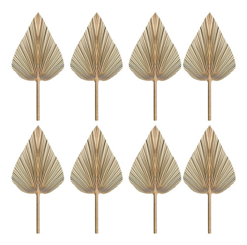 8 Peças De Folhas De Palmeira Secas, Ventiladores De Palmeir