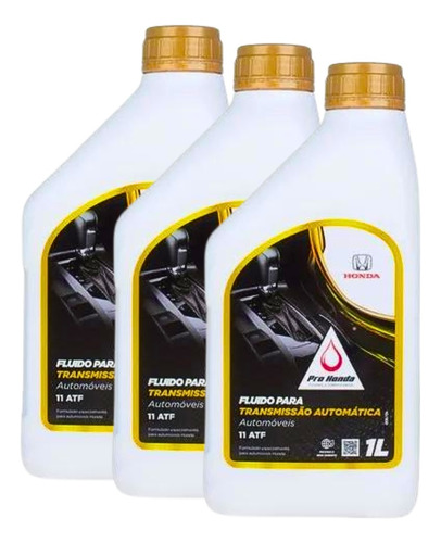 Kit 3 Litros Fluído Transmissão Automática Óleo Honda 11 Atf