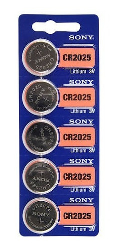 Pilas Sony Cr2025 3v Balanza Reloj Blister De 5 Unidades
