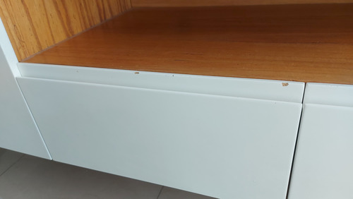 Rack Mueble Tv Nórdico Madera Paraiso Laqueado Blanco Paraíso (Usado)