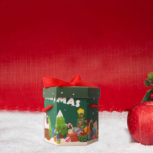 6 Caja De Regalo De Navidad, Contenedor De Dulces Para Las