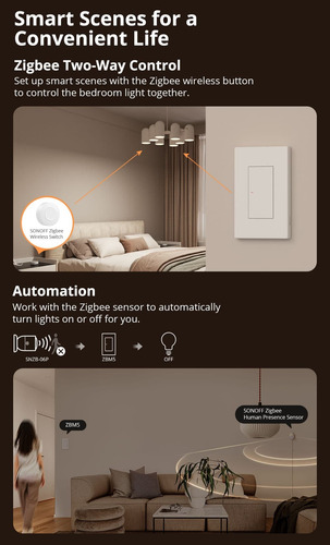 Sonoff Zbm5 Interruptor Zigbee Sin Neutro 3 Bot Alexa Google