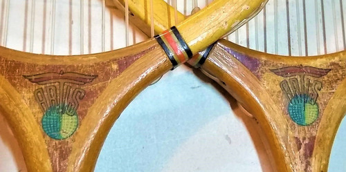 Imagen 4 de 6 de Dos Raquetas De Bádminton Vintage_de Madera_marca Artis.