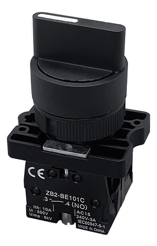 Chave Seletora Comutadora 3 Posições Fixa 22mm 2 Na - 1un