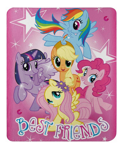 Hasbro's My Little Pony,  Happy Herd  Fleece Throw Blanket, 