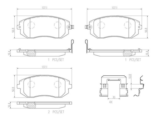 Imagen 2 de 5 de Balatas Brembo (d) Subaru Forester Legacy Impreza 02-10