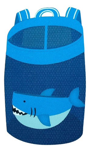 Bolsa De Playa Sunny Days Malla Azul Con Cierre Tiburon *sk