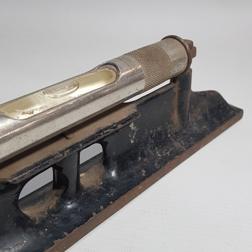 Imagen 5 de 10 de Antiguo Nivel Mano Starret Hierro Fundido Bronce Mag 59979