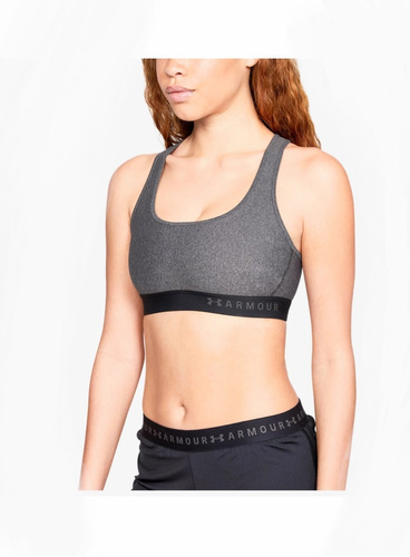 Sports Bra Under Armour Mid Crossback Heathered