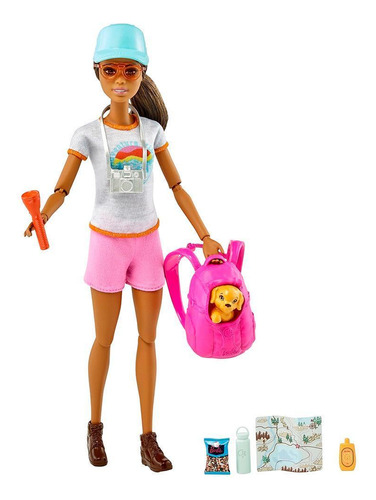 Boneca Barbie Fashionista Dia De Spa O Pet - Mattel Gkh73