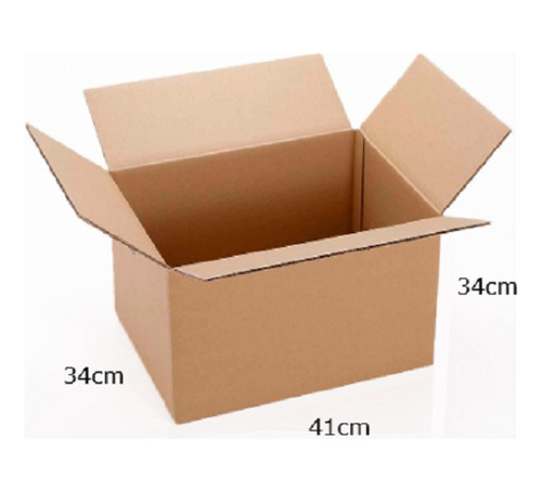 Caja De Carton Corrugado Fefco 0201 1c6.0 41*34*34cm