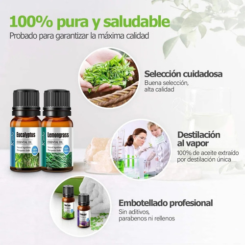 Imagen 3 de 5 de Set De Aceites Esenciales Naturales 10 Ml Para Aromaterapia