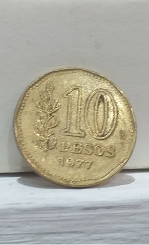Moneda De 10 Pesos Argentina Año 1977
