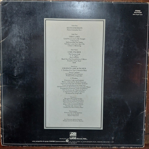 Imagem 2 de 8 de Vinil Lp Emerson Lake And Palmer Works Duplo 1977