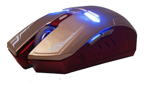 Mouse Inalambrico Iron Man Golden Gaming 800/2400dpi