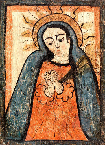 Lienzo Canvas Arte Sacro Señora De Dolores Fresquís 100x75