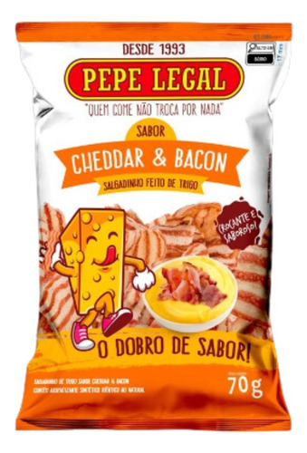 Salgadinho Torresminho Cheddar E Bacon Pepe Legal 
