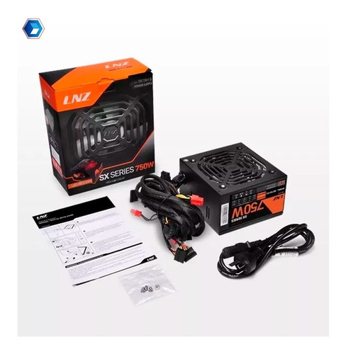Imagen 7 de 8 de Fuente Lnz Zx750-ls 750w Gamer Led Rojo