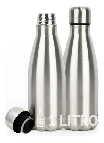 Garrafa Térmica De Aço Inox 1 Litro Água Gelada 24 Horas Quente 12 Horas Bebida Fria Quente