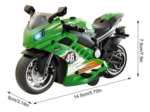 Motocicleta Con Luz Y Sonido Moto De Juguete Kit De Figuras