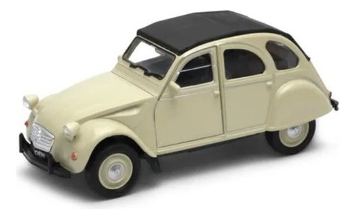 Welly 1:34 Citroen 2cv (soft Top) Crema 43625h-cw