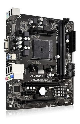 Imagem 2 de 4 de Placa Mãe Asrock Fm2a68m-hd+ Ddr3 Chipset Amd A68h Fm2 Fm2+