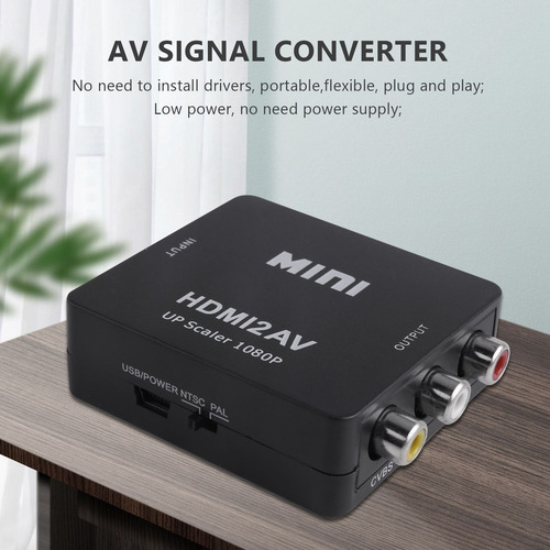 Adaptador Conversor Av De Vídeo Composto Queenly- To 3rca Cv