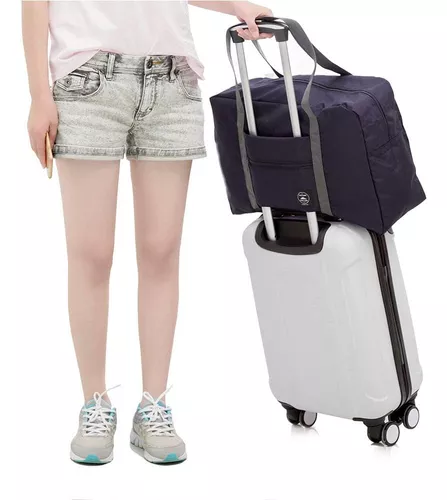  Paquete de 2 bolsas de viaje plegables, bolsa de equipaje de  mano impermeable, bolsa de equipaje de viaje ligera para deportes,  gimnasio, vacaciones, Azul claro y rosa claro. : Ropa, Zapatos