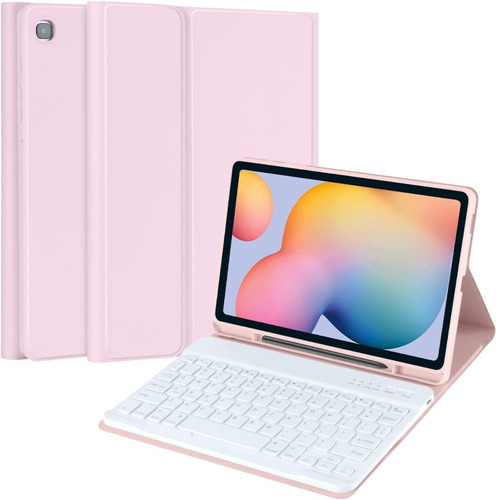 Funda Estuche Teclado Samsung Galaxy Tab S6 Lite Rosado