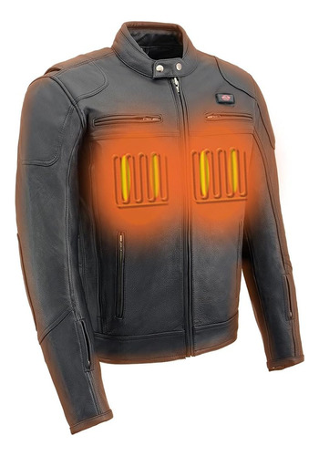 Chaqueta Calefactable De Cuero Milwaukee Para Hombre Cuero V