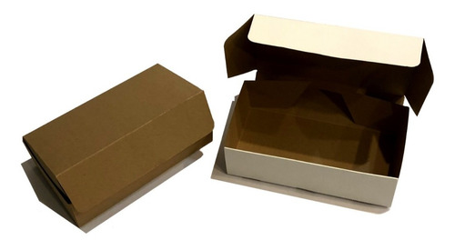 100 Cajas Rectas (20x12x6cm) Sushi Reversibles Compostables