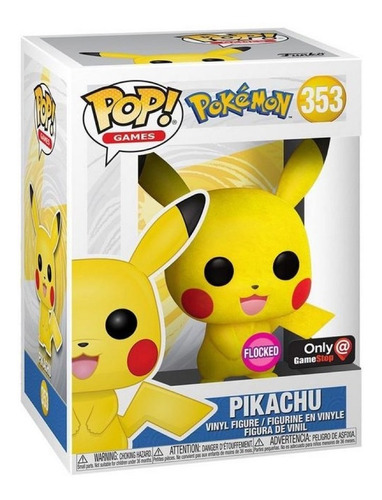 Funko Pop Pokemon - Pikachu #353 Flocked Exclusivo