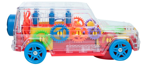 Carrinho Bate Volta Gear Transparente Com Sons E Luzes 19cm Cor Vermelho Personagem Carro