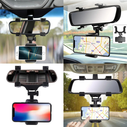 Suporte Para Celular De Carro Encaixe Para Retrovisor 360