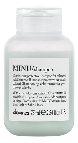 Shampoo Davines Minu 75ml Para Cabello Teñido, Champú