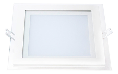 Panel Led Embutido 12w Vidrio Cuadrado Diseño Moderno Deco