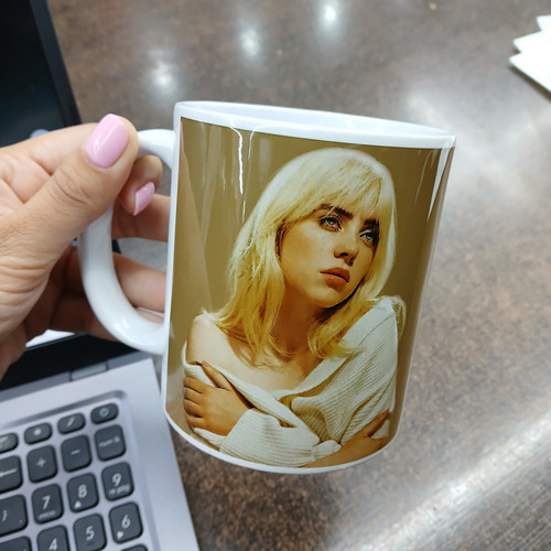 Taza Cerámica Billie Eilish Happier Than Ever (vario Modelos Blanco Happier Than Ever Billie Eilish