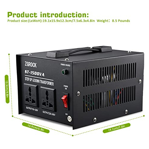 Transformador De Voltaje De 1500w, Convertidor De Paso ...