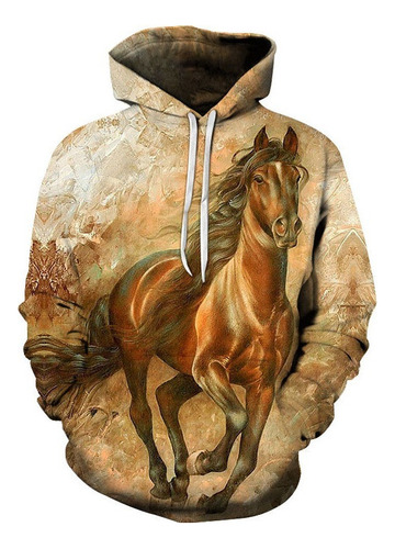 Nueva Moda Sudadera Con Capucha Caballo Pareja Suéter Unisex