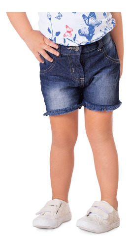 Short Bebe Femenino Azul Oscuro Mp