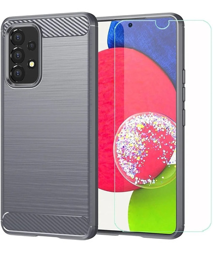 Funda Para Samsung A53 Carbono Y Film Hidrogel Devia Hd 