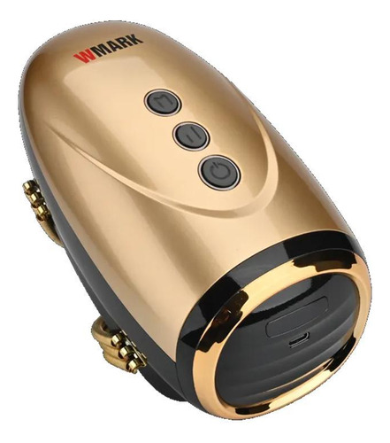 Massageador Portatil Barbeiro Sm001 Wmark Dourado