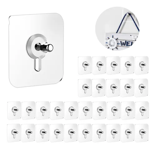 comprar 30 Ganchos Adhesivos Pared Multiusos Para Cuadros Soporte 